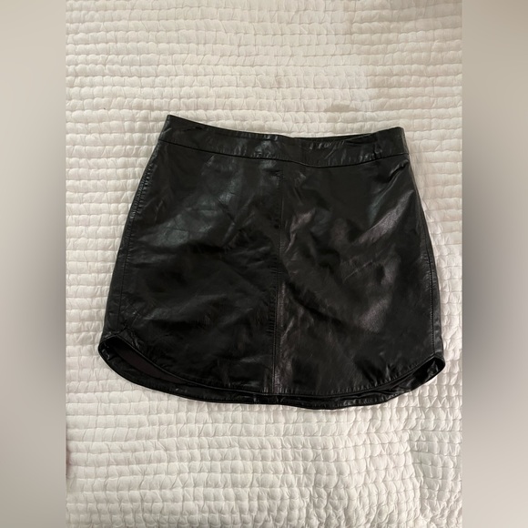 BB Dakota black leather mini skirt Size 2 Small - Picture 6 of 7
